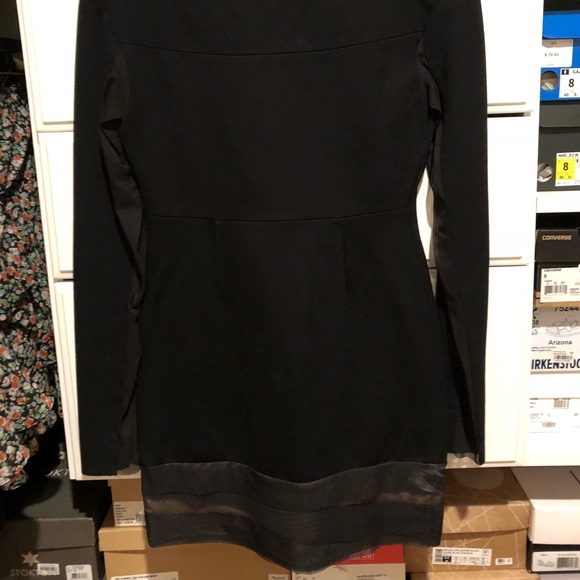 BCBGMaxAzria Bodycon Dress With Mesh Detailing Size: Small - Picture 3 of 9